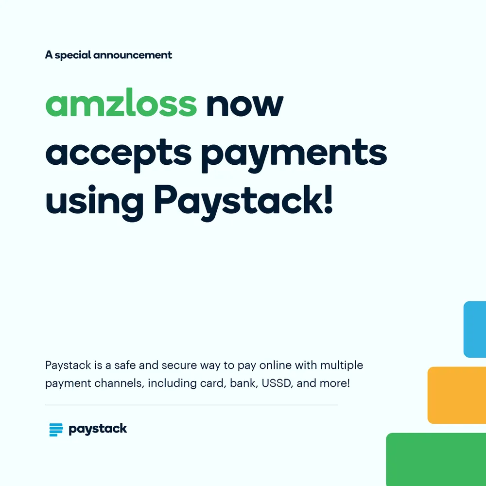 AmzLoss secure payments via Paystack